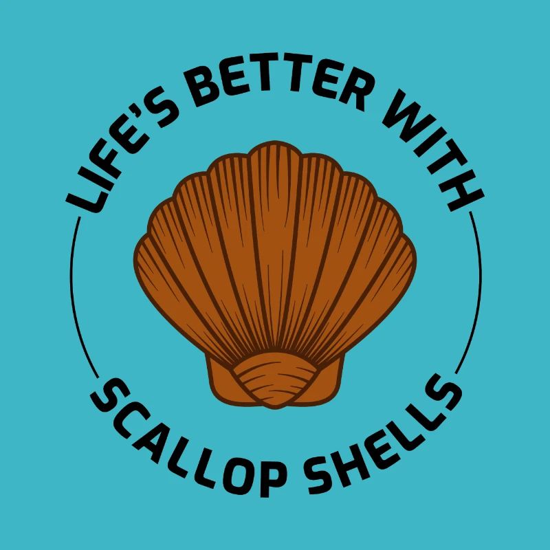 Scallop Seashells Collector Beachcomber Shellfish
