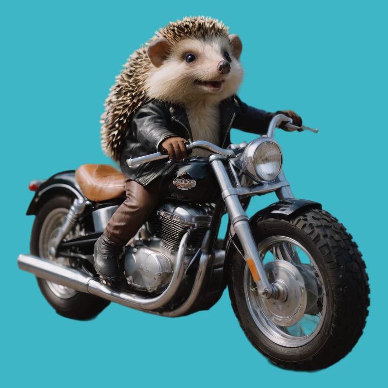 Hérisson motard