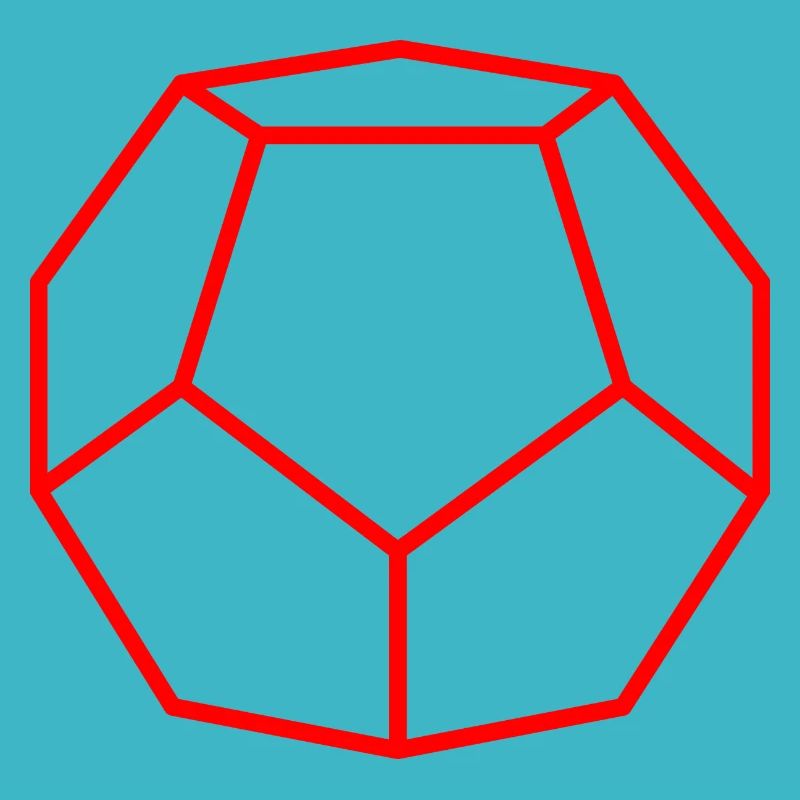 Dodécaèdre rouge