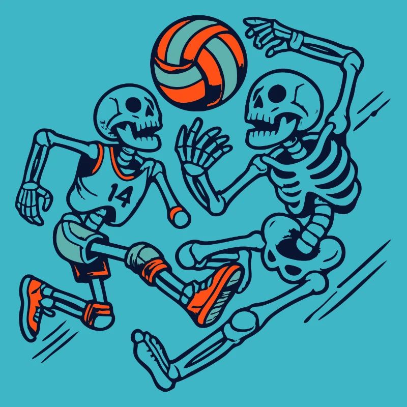 Volleyball Skelette