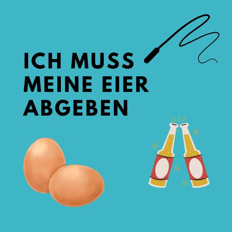 JGA, Eier abgeben, Peitsche, Bier