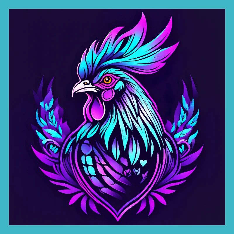 Hahn neonfarben