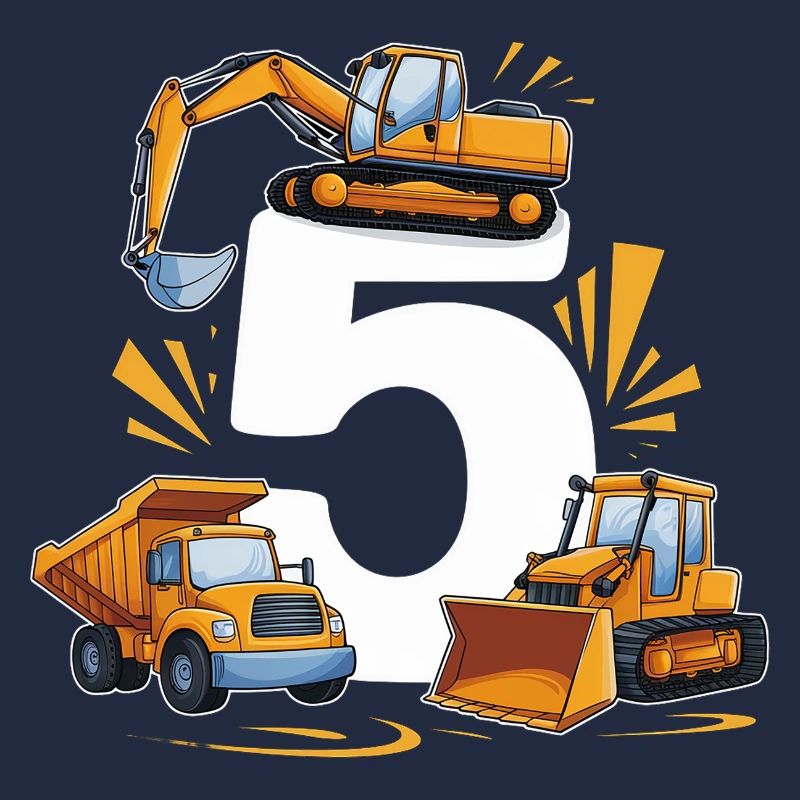 Construction site - 5 years - 5th birthday