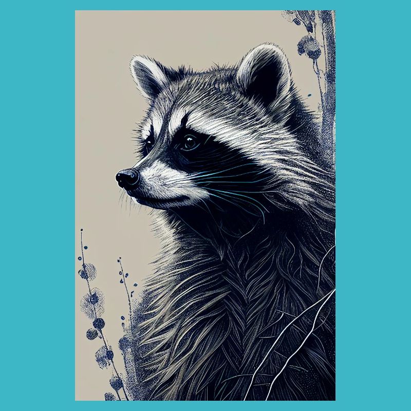 Waschbär Drawing