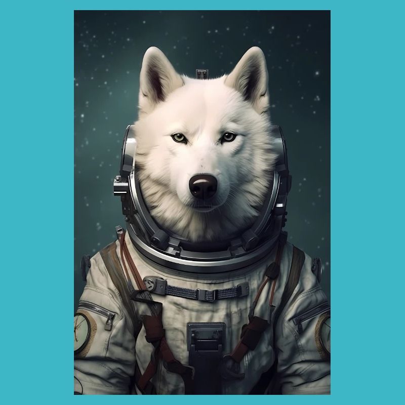 Siberian Husky Dog Astronaut