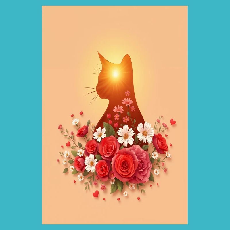 Chat aux roses
