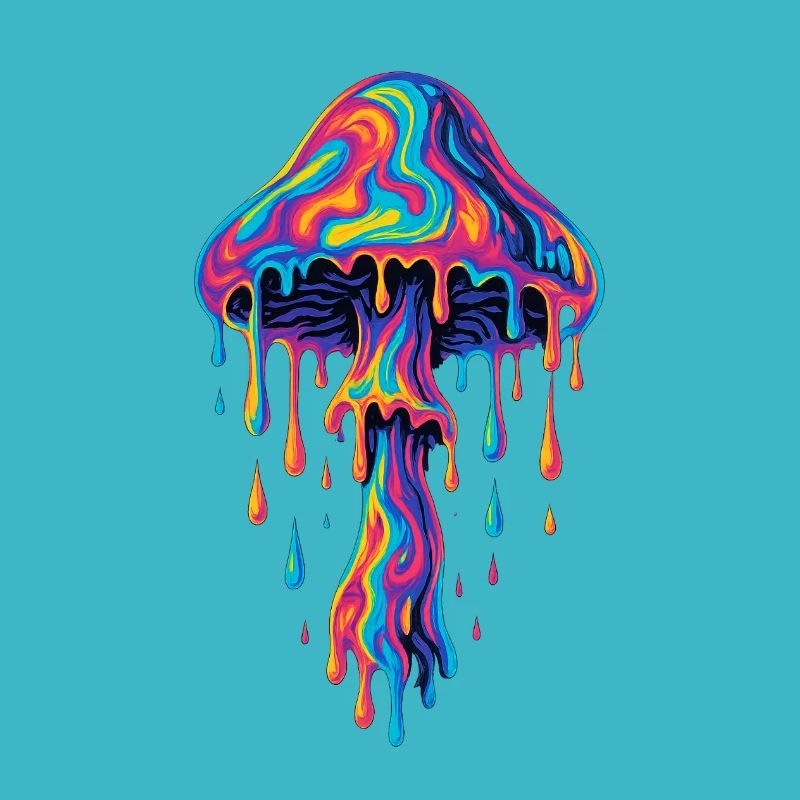 Psychedelischer Magic Mushroom – Tropfender LSD-St