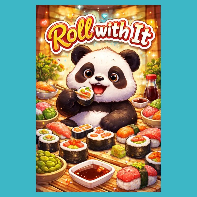 Panda Eating Sushi – Roll with It