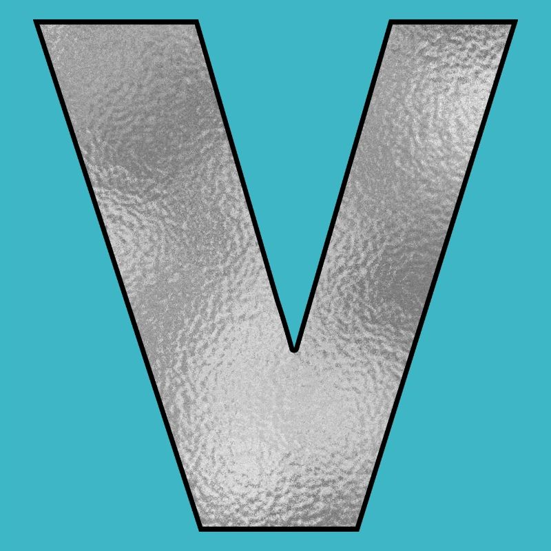 Buchstabe V Silber