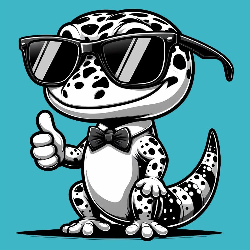 Gecko avec lunettes de soleil