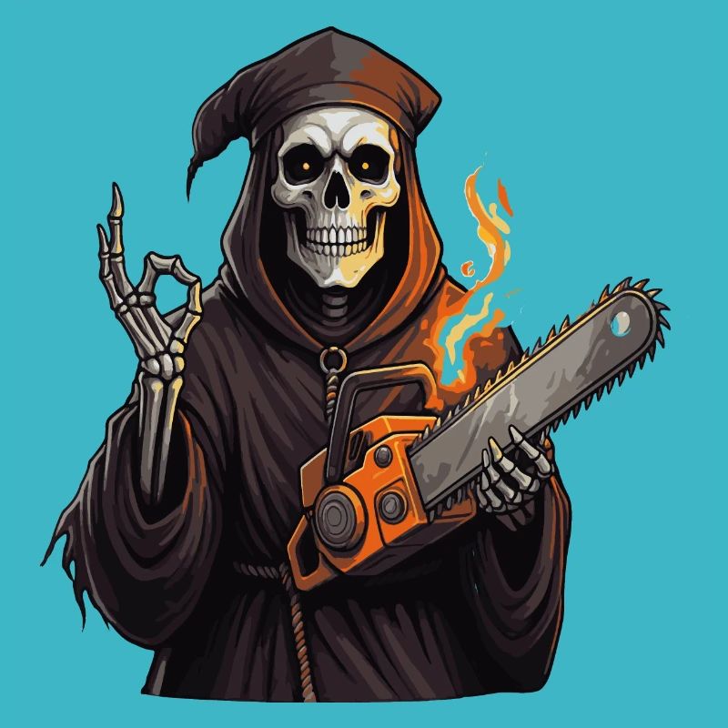 Chainsaw skeleton Halloween Stihl s