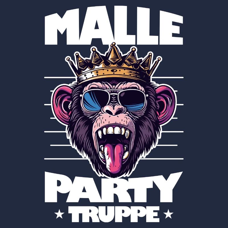 Malle Party Truppe Mallorca Affe Spruch