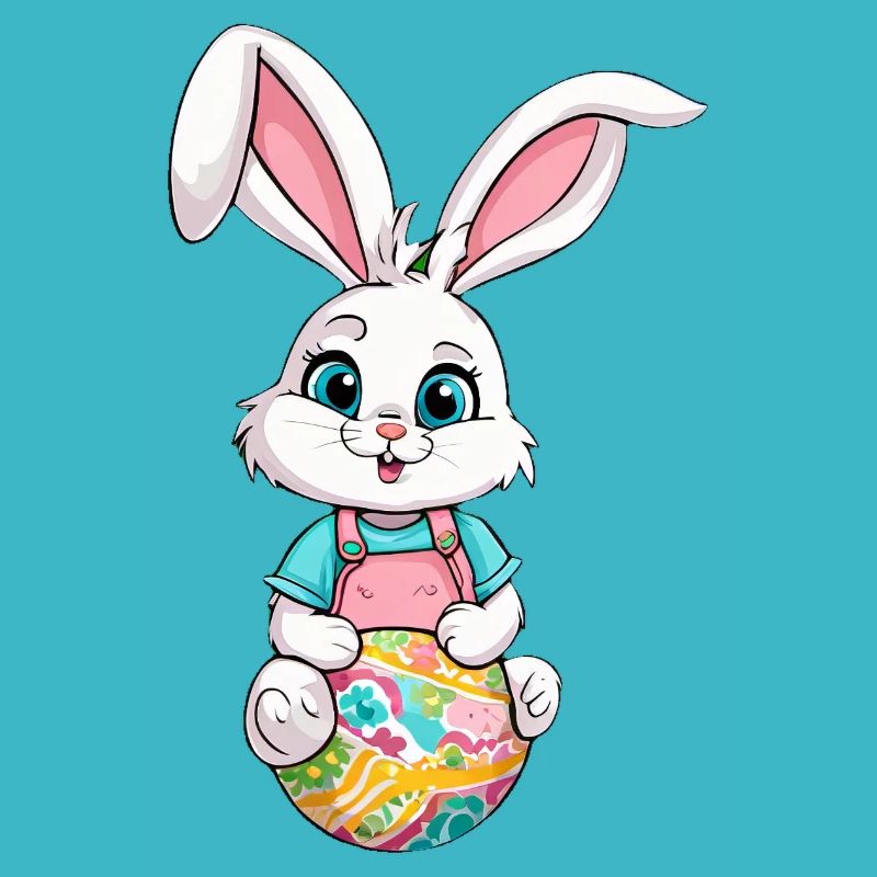 Easter bunny with Easter eggs