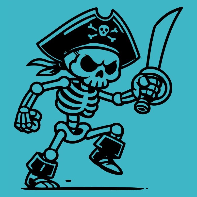 Pirate Skeleton with Saber