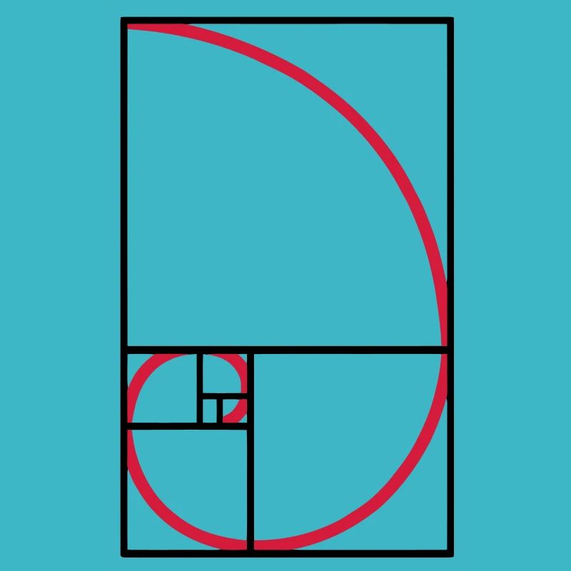 Fibonacci courbe de type ratio or