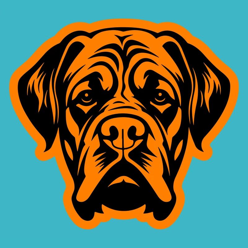 Mastiff Dog Head