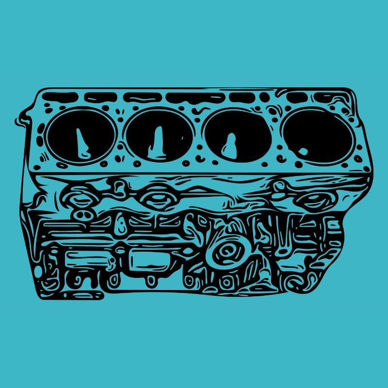 Engine block cylinder displacement fan