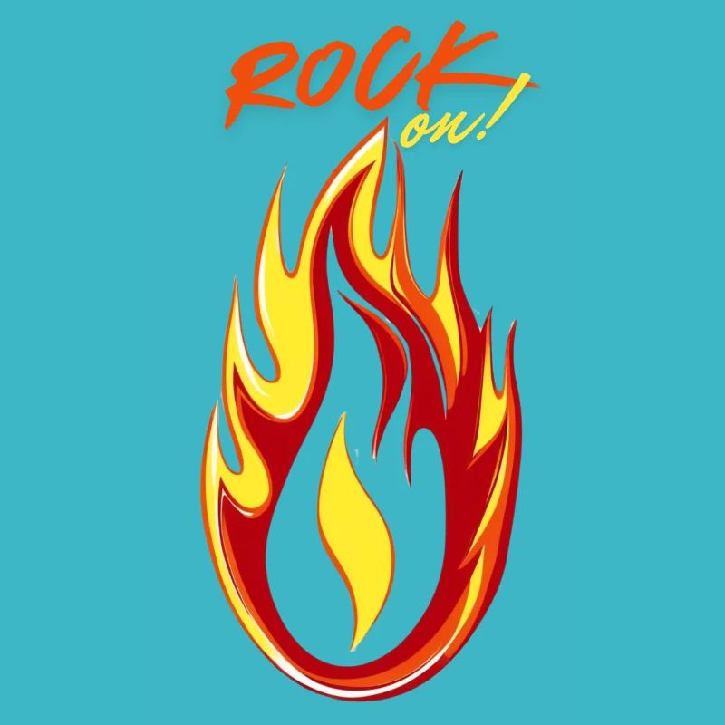 Rock on Fire & Flame