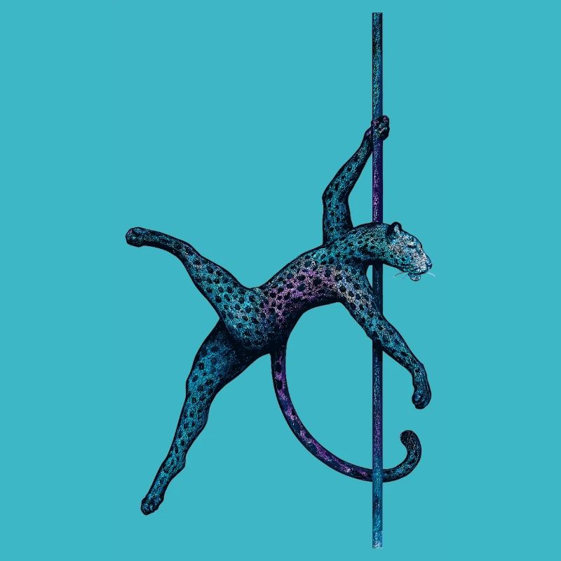 Pole Dance Leopardin Poledancerin Stange Geschenk