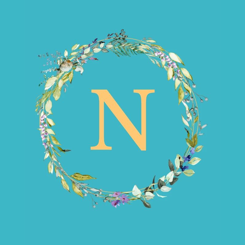 N Monogramm Eukalyptus-Kranz