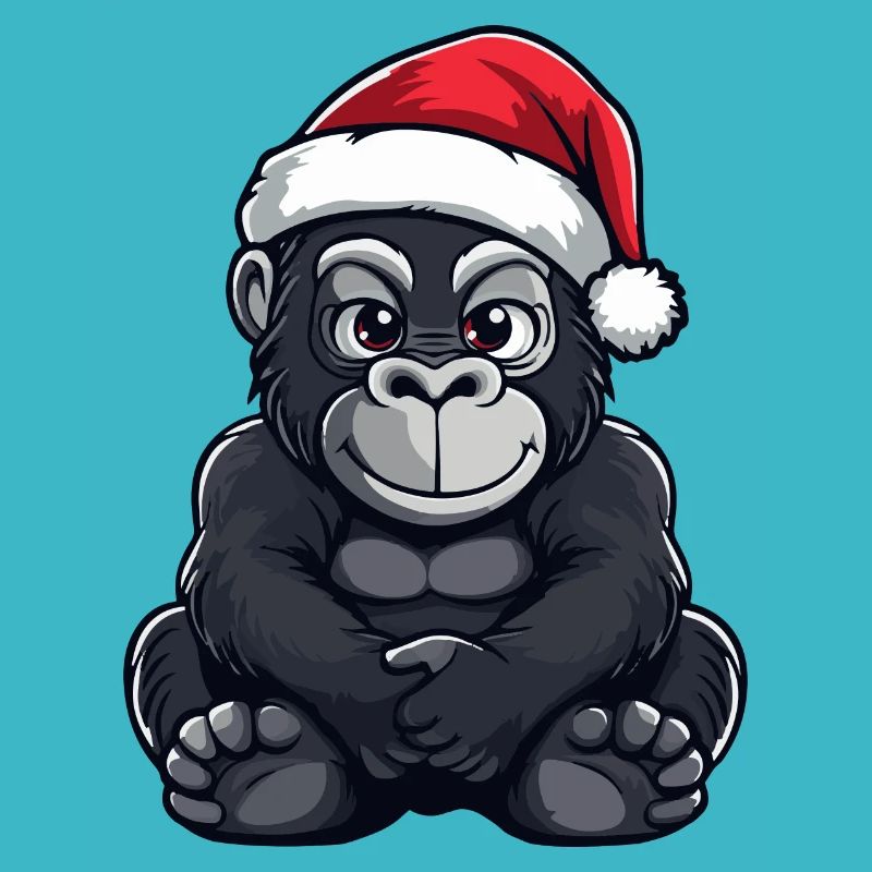 Gorille Noël mignon