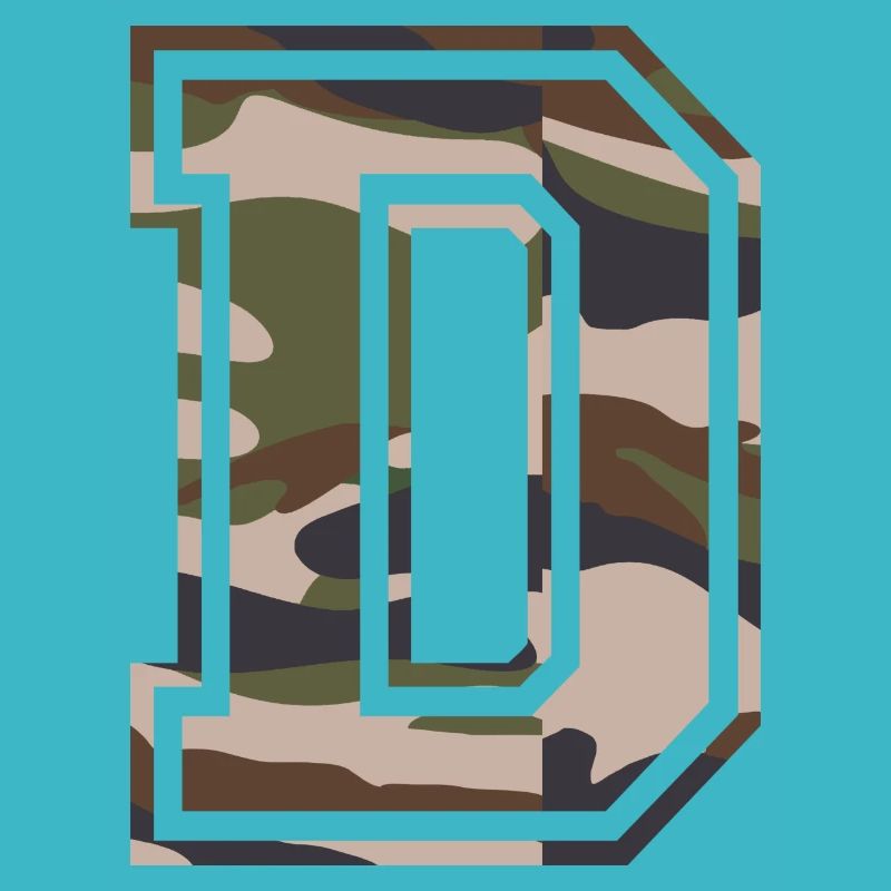 D, Monogramme, Camouflage Vert-Brun