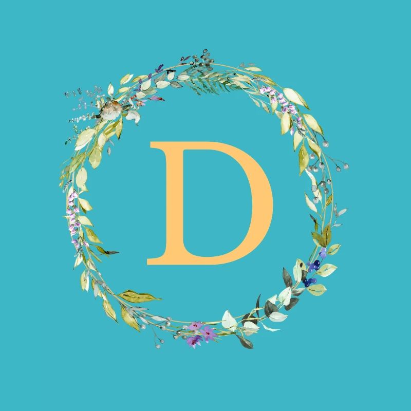 D Monogramm Eukalyptus-Kranz