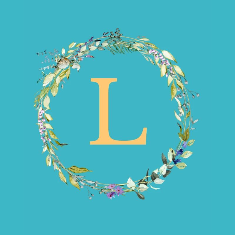 L Monogramm Eukalyptus-Kranz