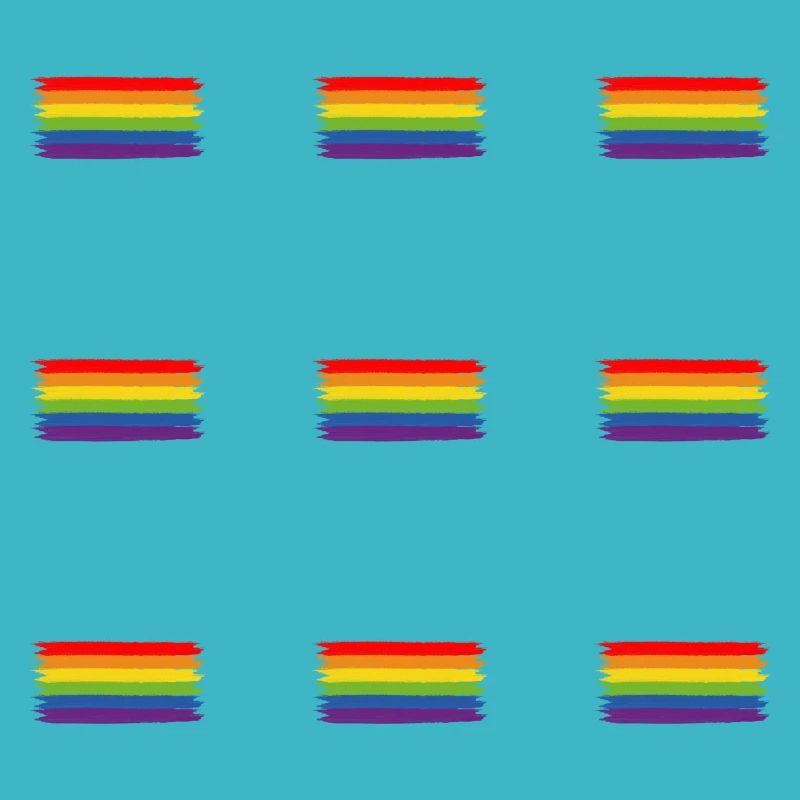 RAINBOW FLAG Pinselstriche Design