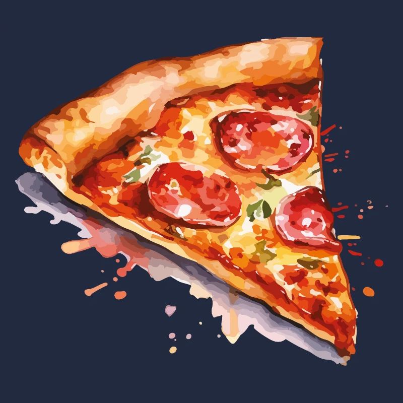 Wasserfarbene Pizzascheibe