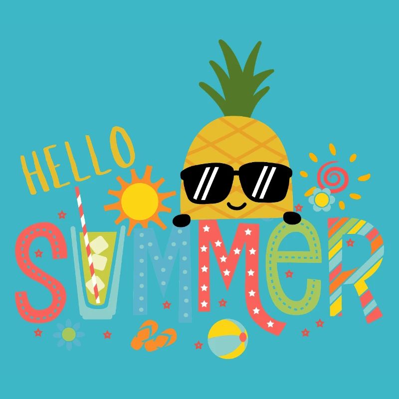 Pineapple Sun Bright Summer