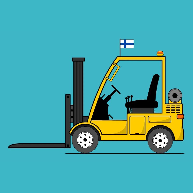 Chariot élévateur à fourche drapeau Finlande