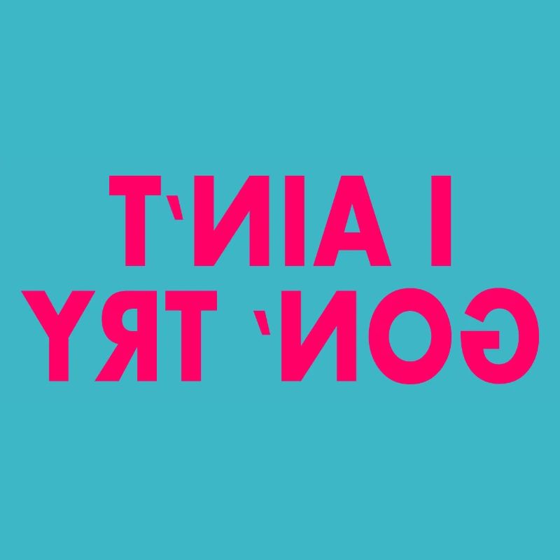 i aint gon try