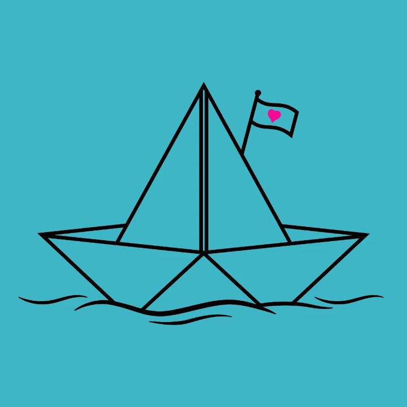 Papierschiff Papierboot Schiff Boot See Ozean Meer