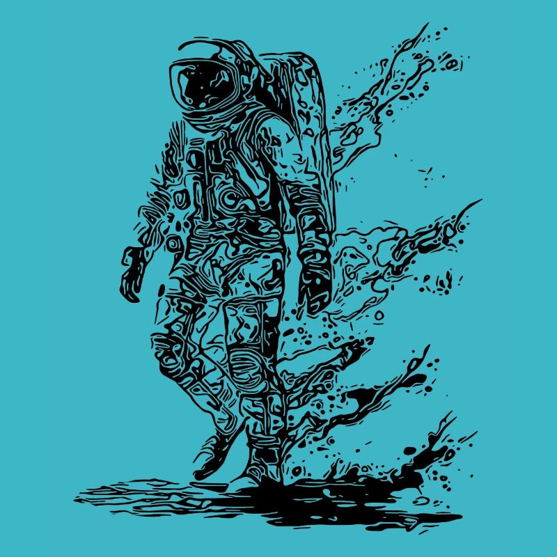 Astronaut in Solar Storm Moondust Nebula