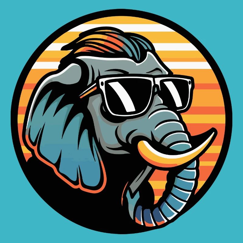 Elephant Comic Cool Summer