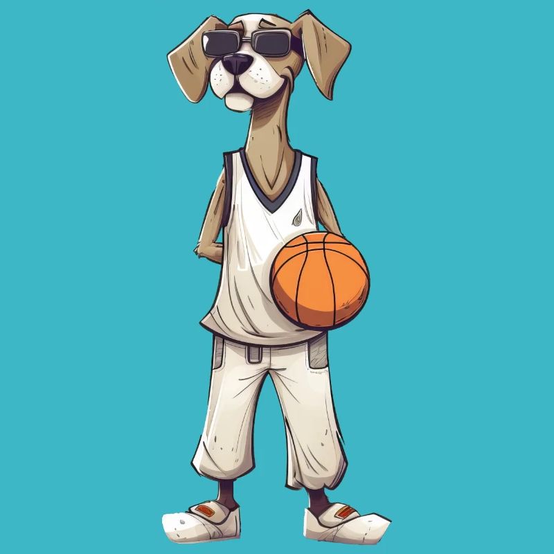 Chien de basket-ball cool
