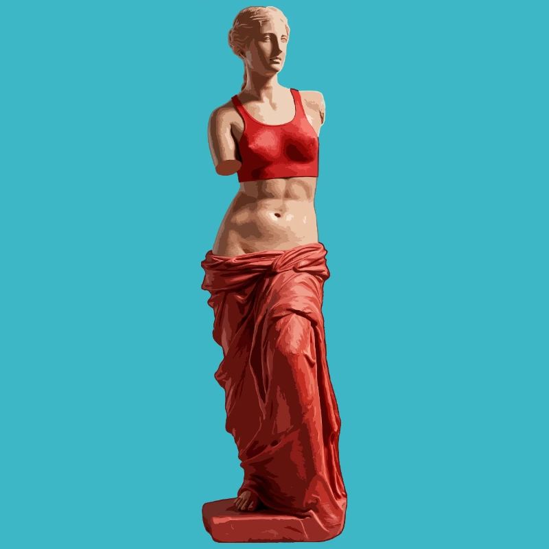 Venus von Milo angezogen