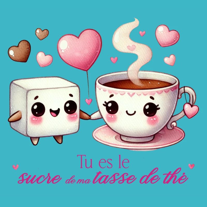 Tu es le sucre de ma tasse de the, saint valentin