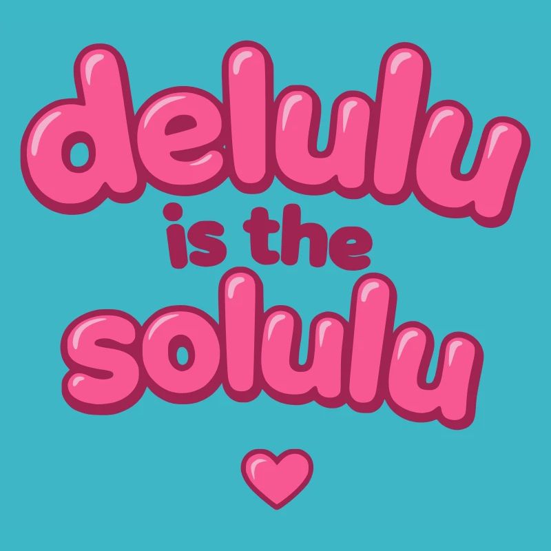 Delulu Pink Bubble Text