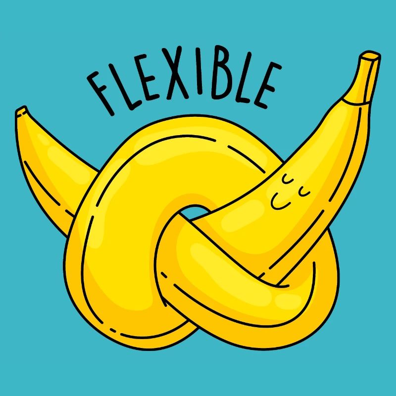 Banane und Flexibilität