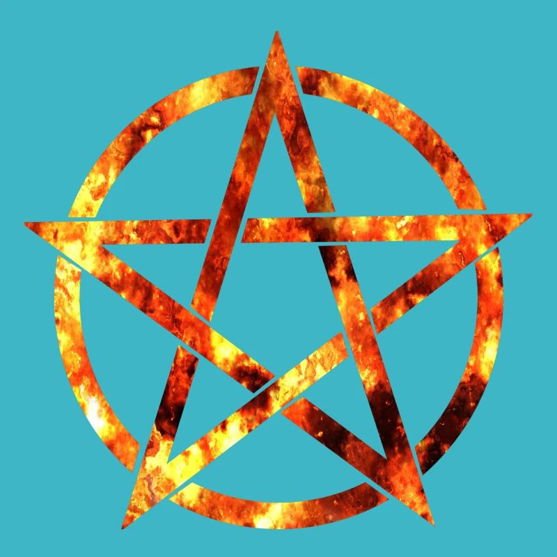 pentagram from flames