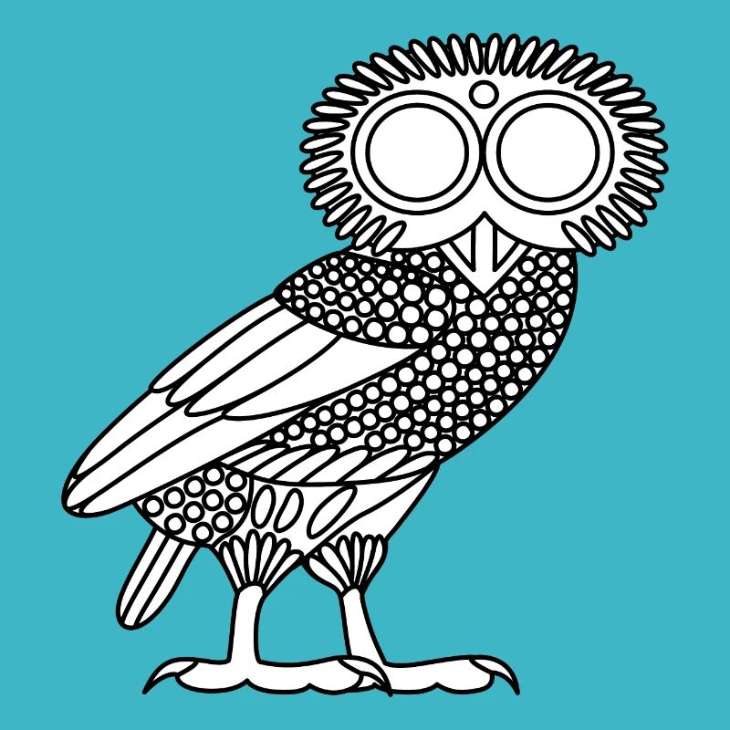 Eule der Athene [Weiß (nur Eule)]