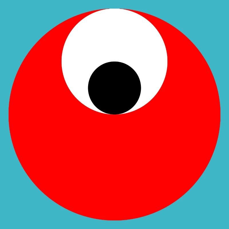 3 cercles, rouge, blanc et noir