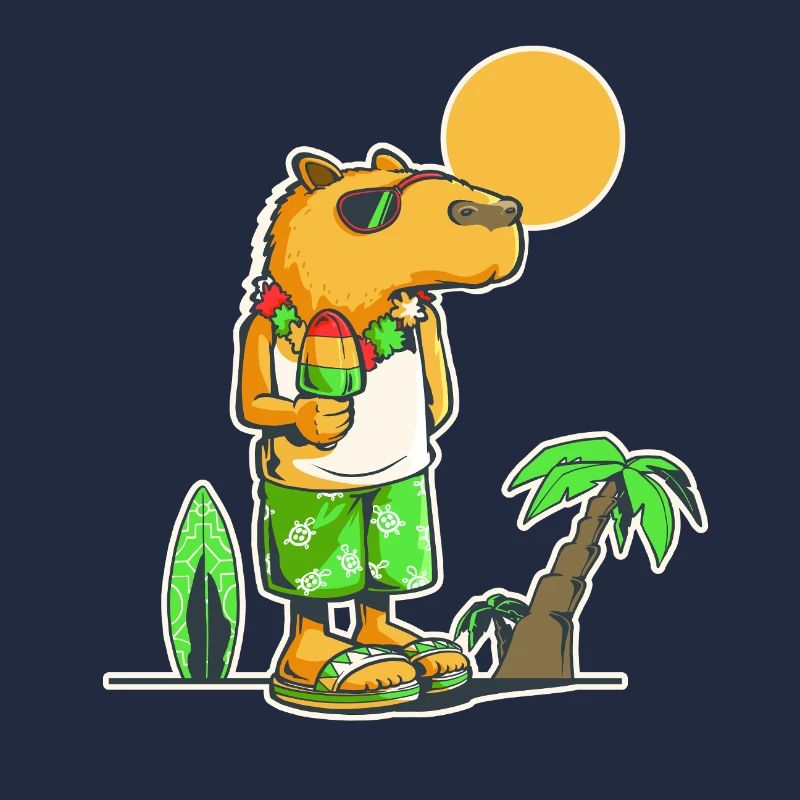 Capybara à la plage