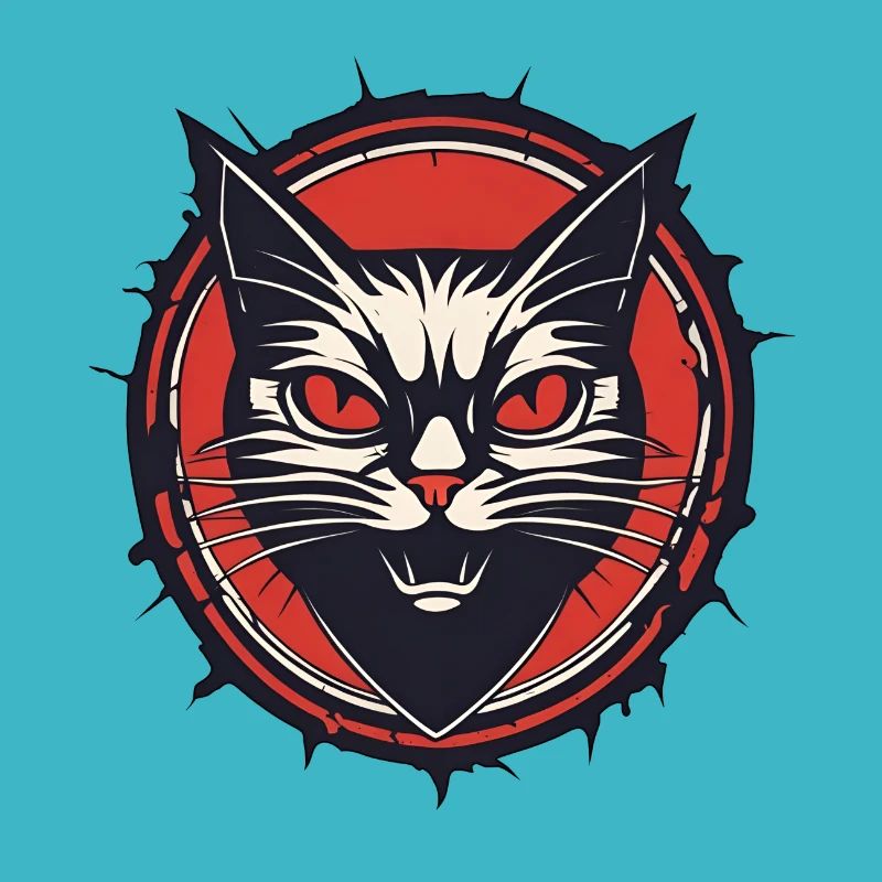 Devilish Cat / Kitty / Gothic / Halloween