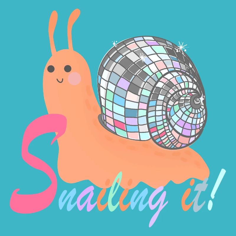 Snailing It! – Bunte Schnecke mit Disco-Kugel