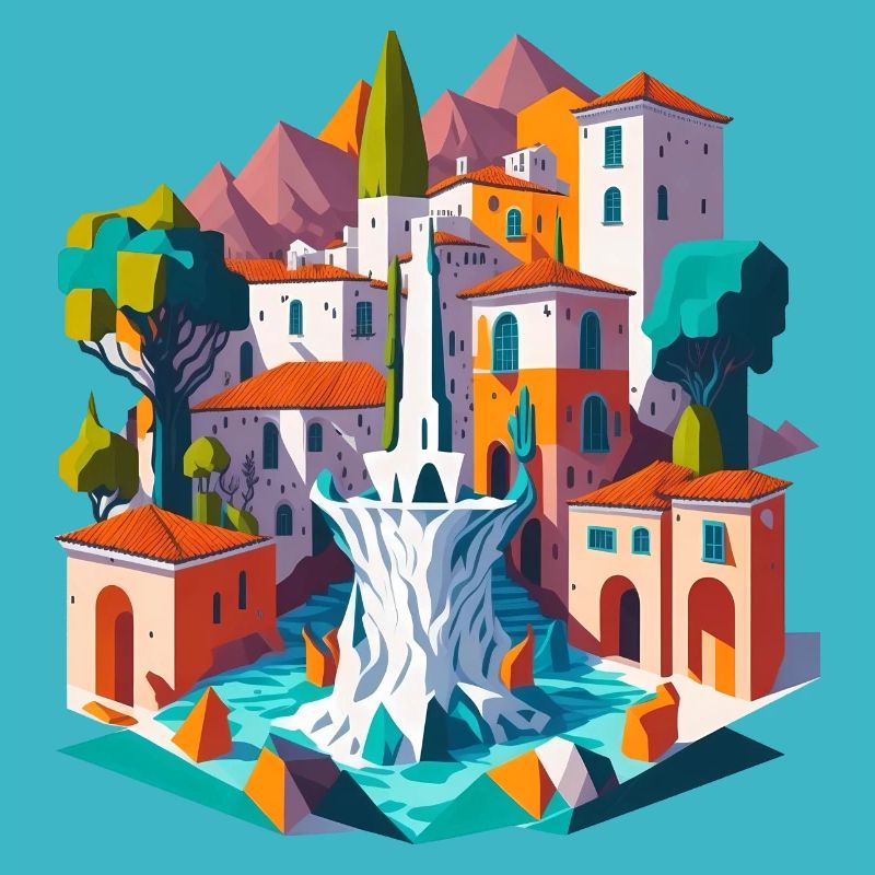 Andalusischer Dorfplatz