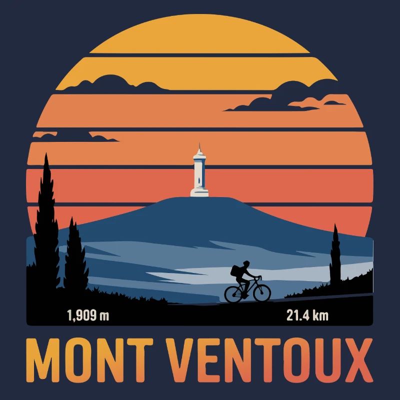 Imprimé cycliste emblématique du Mont Ventoux