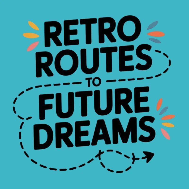 Retro Routen Future Dreams Kompass Karte